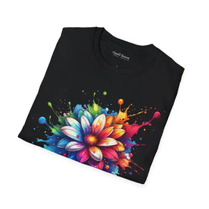 Vibrant Color Burst Flower Softstyle Tee - Dipaliz - T-shirts