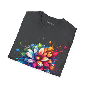 Vibrant Color Burst Flower Softstyle Tee - Dipaliz - T-shirts