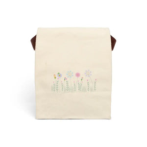 Canvas Lunch Bag Flower Fields Fresh Style - Dipaliz - 8’’ x 12.5’’ 5.5’’ / Natural - Bags