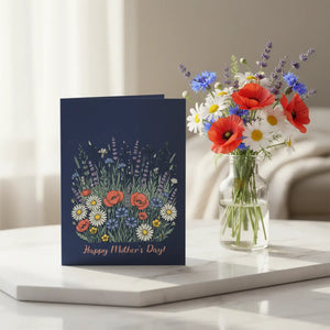 Flower Fields Greeting Cards – Premium Cardstock - Dipaliz