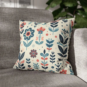 Flower Garden Decorative Pillowcase – Spun Polyester - Dipaliz - Chair & Sofa Cushion Covers
