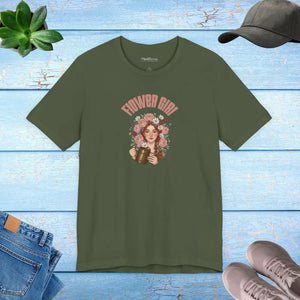 Soft Cotton Music Lover Tee - Flower Girl Design - Dipaliz - T-shirts