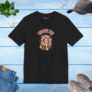 Soft Cotton Music Lover Tee - Flower Girl Design - Dipaliz - T-shirts