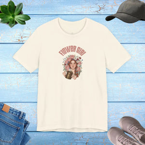 Soft Cotton Music Lover Tee - Flower Girl Design - Dipaliz - T-shirts