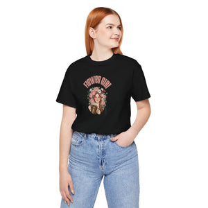 Soft Cotton Music Lover Tee - Flower Girl Design - Dipaliz - T-shirts