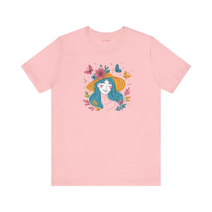 Butterflies Unisex Jersey Short Sleeve Tee - Flower Hat - Dipaliz - T-shirts