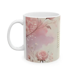 Charming Ceramic Mug - Durable White Floral Style - Dipaliz - Mugs
