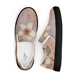Vibrant Women’s Slip-on Canvas Shoes - Pastel Floral - Dipaliz - Sneakers