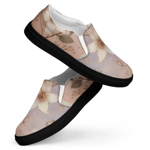 Vibrant Women’s Slip-on Canvas Shoes - Pastel Floral - Dipaliz - Sneakers