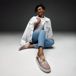 Vibrant Women’s Slip-on Canvas Shoes - Pastel Floral - Dipaliz - Sneakers