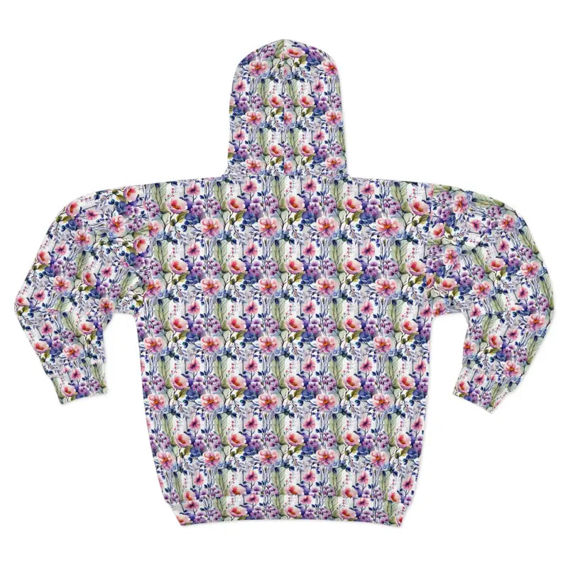 Flower Power Unisex Zip Hoodie: Fleece Jacket Extravaganza - All Over Prints