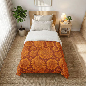 Floral Cotton Comforter Flower Pattern Eco-friendly - Dipaliz - Home Decor