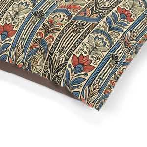Flower Pattern Cotton Pet Bed - Furry Comfort - Dipaliz - Beds