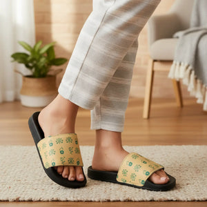 Flower Pattern Slide Sandals – Women’s Pu - Dipaliz