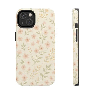 Flower Patterned Tough Phone Case - Soft Grip Blooming Design - Dipaliz - Iphone 14 - Mobile Cases