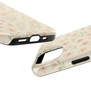 Flower Patterned Tough Phone Case - Soft Grip Blooming Design - Dipaliz - Mobile Cases