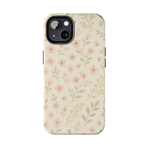 Flower Patterned Tough Phone Case - Soft Grip Blooming Design - Dipaliz - Mobile Cases