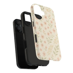 Flower Patterned Tough Phone Case - Soft Grip Blooming Design - Dipaliz - Mobile Cases