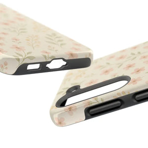 Flower Patterned Tough Phone Case - Soft Grip Blooming Design - Dipaliz - Mobile Cases