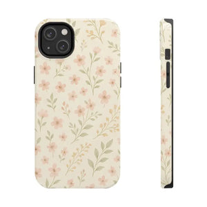 Flower Patterned Tough Phone Case - Soft Grip Blooming Design - Dipaliz - Iphone 14 Plus - Mobile Cases