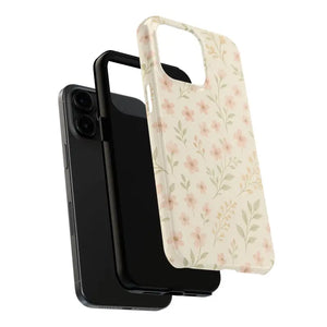Flower Patterned Tough Phone Case - Soft Grip Blooming Design - Dipaliz - Mobile Cases