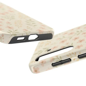 Flower Patterned Tough Phone Case - Soft Grip Blooming Design - Dipaliz - Mobile Cases