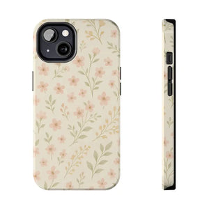 Flower Patterned Tough Phone Case - Soft Grip Blooming Design - Dipaliz - Iphone 13 - Mobile Cases