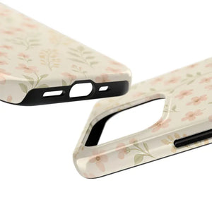 Flower Patterned Tough Phone Case - Soft Grip Blooming Design - Dipaliz - Mobile Cases