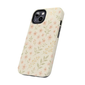 Flower Patterned Tough Phone Case - Soft Grip Blooming Design - Dipaliz - Mobile Cases