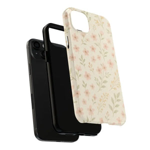 Flower Patterned Tough Phone Case - Soft Grip Blooming Design - Dipaliz - Mobile Cases