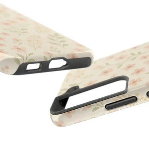Flower Patterned Tough Phone Case - Soft Grip Blooming Design - Dipaliz - Mobile Cases