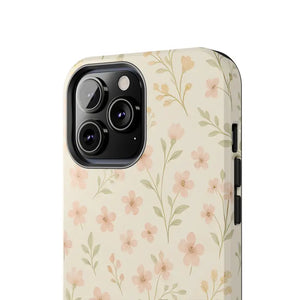 Flower Patterned Tough Phone Case - Soft Grip Blooming Design - Dipaliz - Mobile Cases