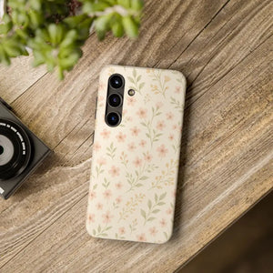 Flower Patterned Tough Phone Case - Soft Grip Blooming Design - Dipaliz - Samsung Galaxy S24 - Mobile Cases