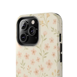 Flower Patterned Tough Phone Case - Soft Grip Blooming Design - Dipaliz - Mobile Cases