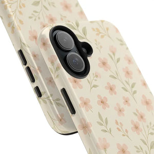 Flower Patterned Tough Phone Case - Soft Grip Blooming Design - Dipaliz - Mobile Cases