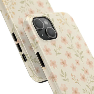 Flower Patterned Tough Phone Case - Soft Grip Blooming Design - Dipaliz - Mobile Cases