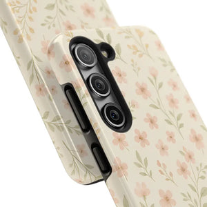 Flower Patterned Tough Phone Case - Soft Grip Blooming Design - Dipaliz - Mobile Cases