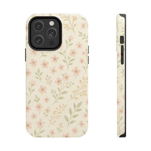 Flower Patterned Tough Phone Case - Soft Grip Blooming Design - Dipaliz - Iphone 14 Pro Max - Mobile Cases
