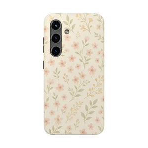 Flower Patterned Tough Phone Case - Soft Grip Blooming Design - Dipaliz - Mobile Cases