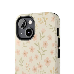 Flower Patterned Tough Phone Case - Soft Grip Blooming Design - Dipaliz - Mobile Cases