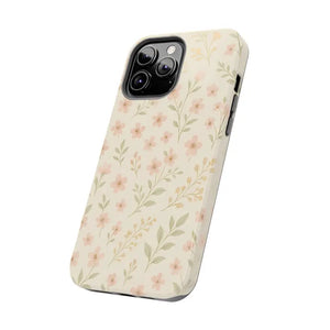 Flower Patterned Tough Phone Case - Soft Grip Blooming Design - Dipaliz - Mobile Cases