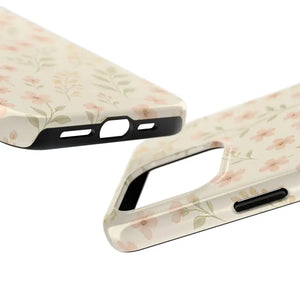 Flower Patterned Tough Phone Case - Soft Grip Blooming Design - Dipaliz - Mobile Cases