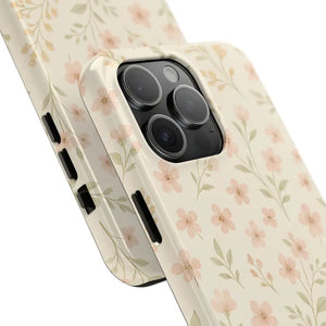 Flower Patterned Tough Phone Case - Soft Grip Blooming Design - Dipaliz - Mobile Cases