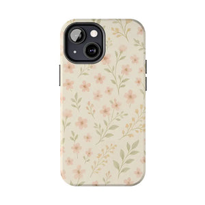 Flower Patterned Tough Phone Case - Soft Grip Blooming Design - Dipaliz - Mobile Cases