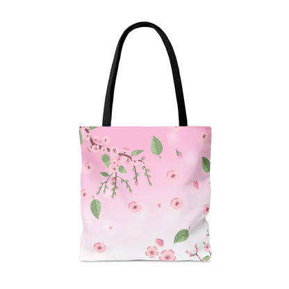 Chic Pink Tote: Floral Pattern for Style Elevation! - Bags