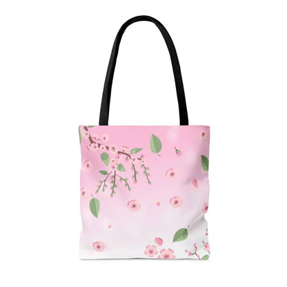 Chic Pink Tote: Floral Pattern for Style Elevation! - Bags