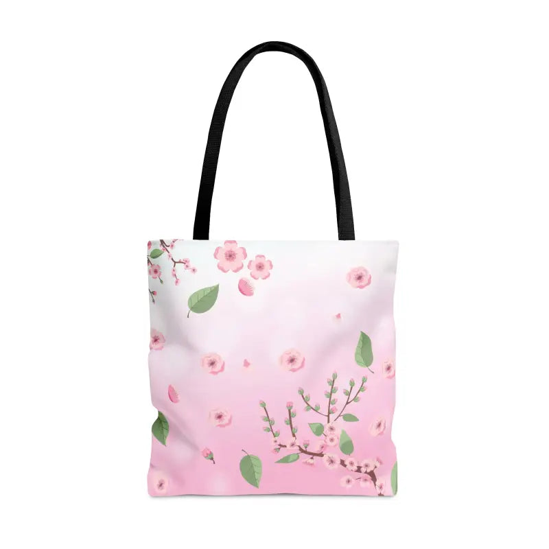 Chic Pink Tote: Floral Pattern for Style Elevation! - Large Bags