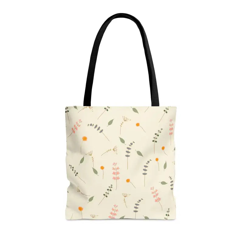 Chic Flower Power Tote Bag - Simple Elegance in Polyester - Bags