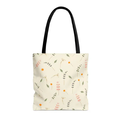 Chic Flower Power Tote Bag - Simple Elegance in Polyester - Bags