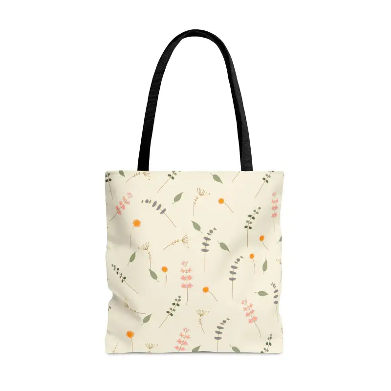 Chic Flower Power Tote Bag - Simple Elegance in Polyester - Bags